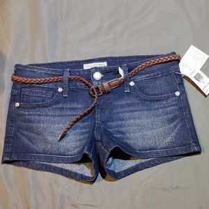NWT Authentic Guess Shorts Women denim vintage Y2K belt jeans Shorts sz 29